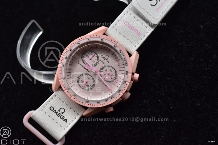 Strap Venus x Bioceramic Moonwatch Nylon Omega on Quartz Swatch to Mission 0407